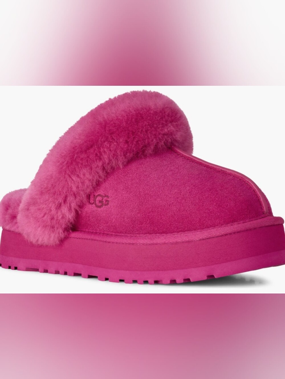 UGG® Discoquette Genuine Shearling Lined Slippers Size 12 NIB MSRP $135